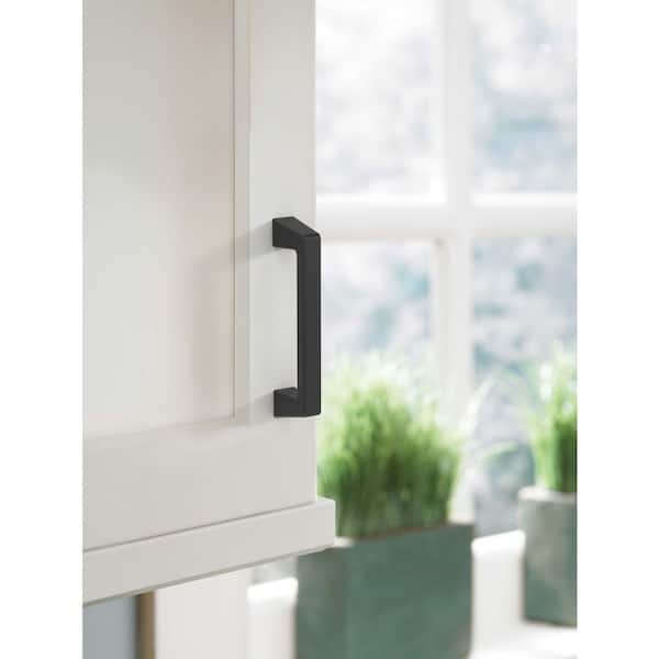 Halston 3-3/4 in. (96mm) Matte Black Arch Cabinet Pull