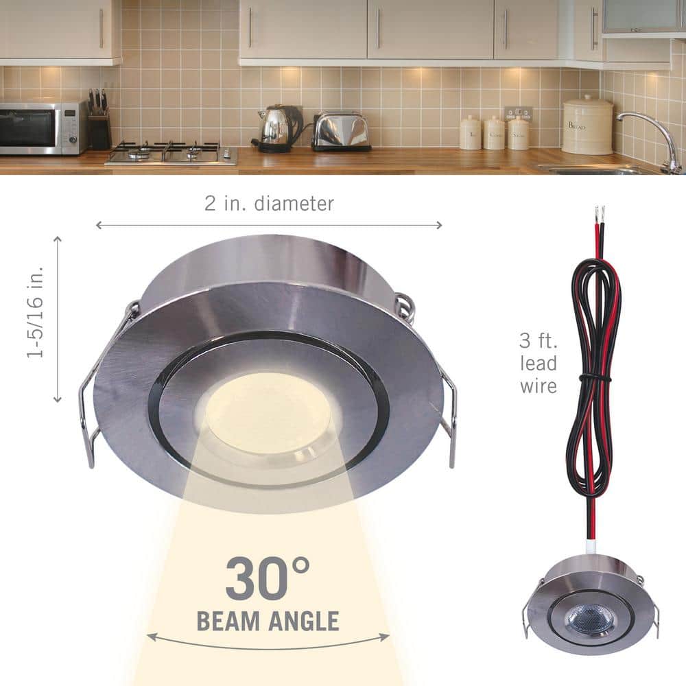 Matte White 2-Inch Swivel Recessed LED Puck Light