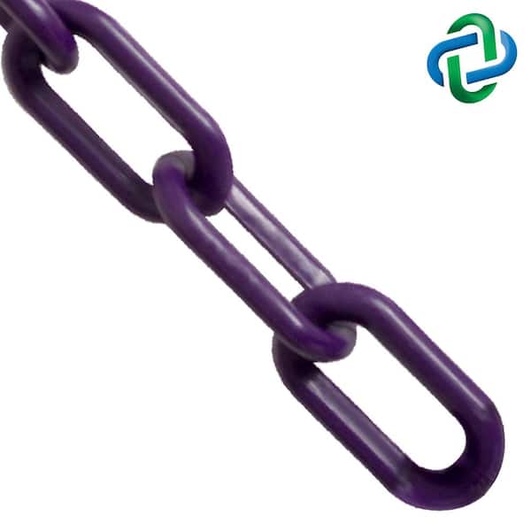 Mr. Chain 2 in. (54 mm) x 25 ft. Purple Heavy-Duty Plastic Barrier Chain