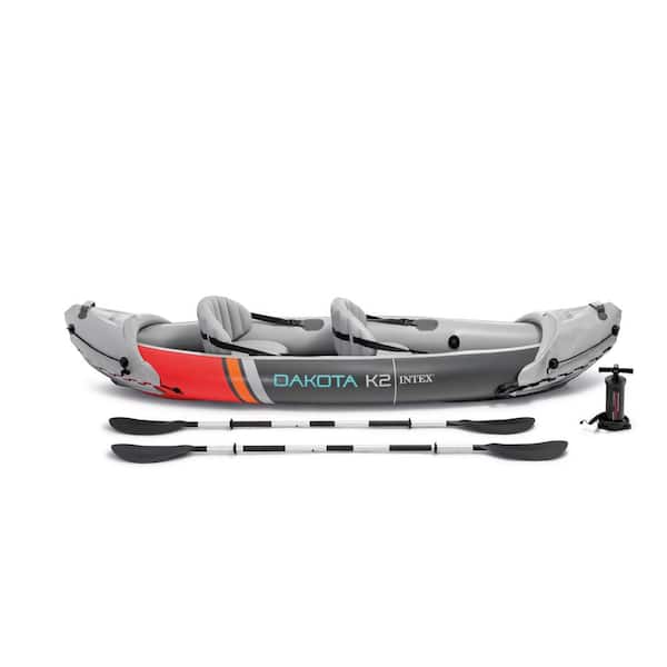 Intex Dakota K2 2-Person Vinyl Inflatable Kayak with Oars and Pump