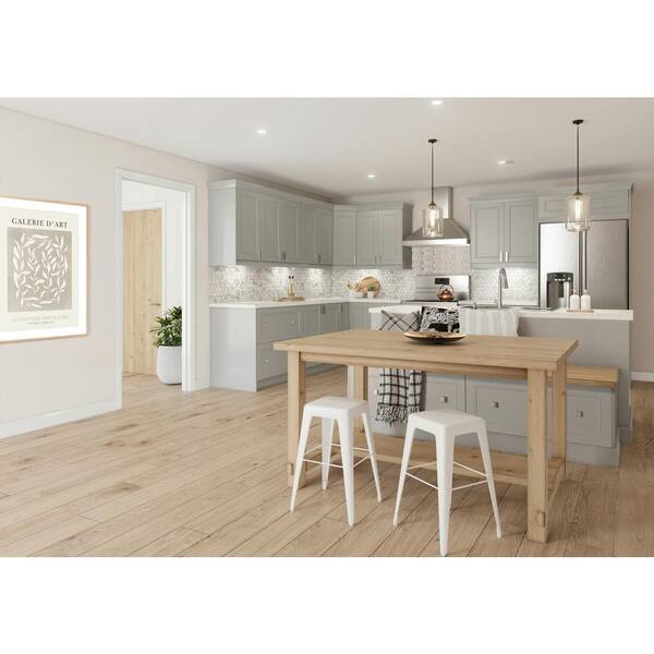 J COLLECTION Galveston 9 in. W x 14 in. D x 34.5 in H Assembled Wine Rack Base Kitchen Cabinet in Light Grey - image 4