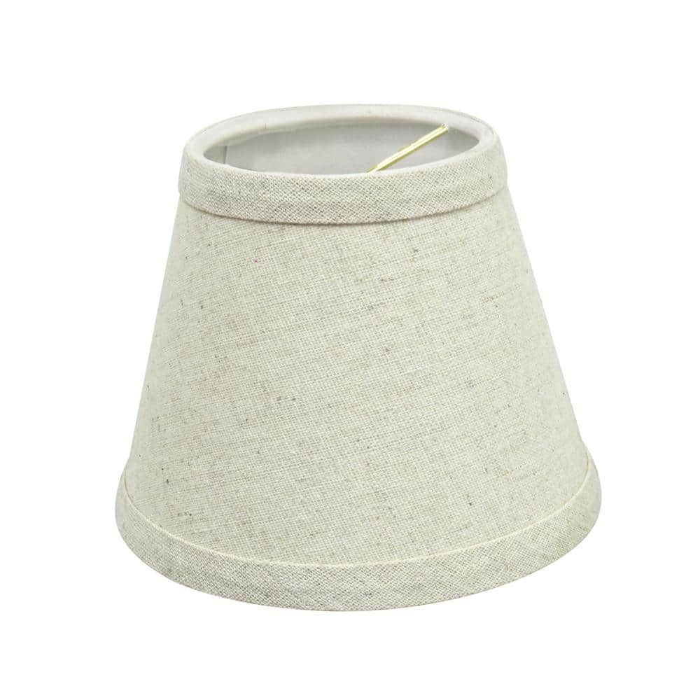 Light Grey Linen Empire Chandelier Lamp Shade Set