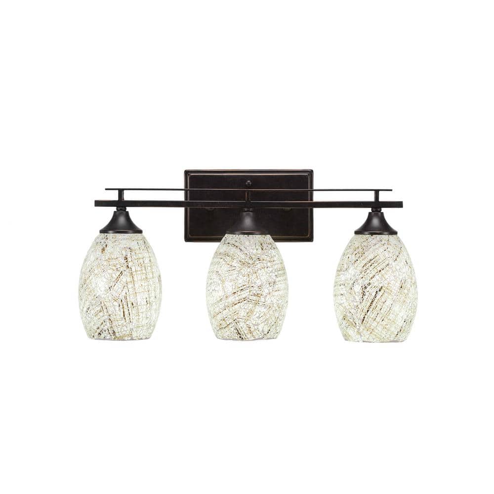 Ontario 19.75 in. 3-Light Dark Granite Vanity Light