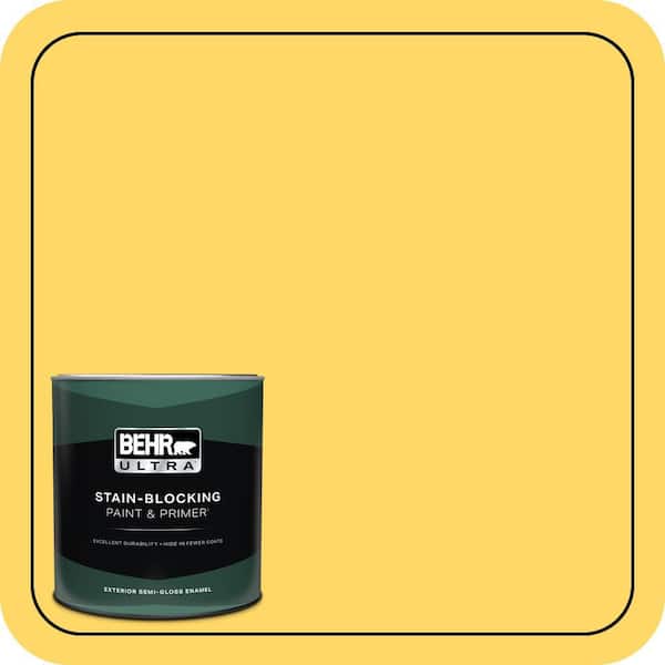 BEHR ULTRA 1 qt. #360B-5 Citrus Semi-Gloss Enamel Exterior Paint & Primer
