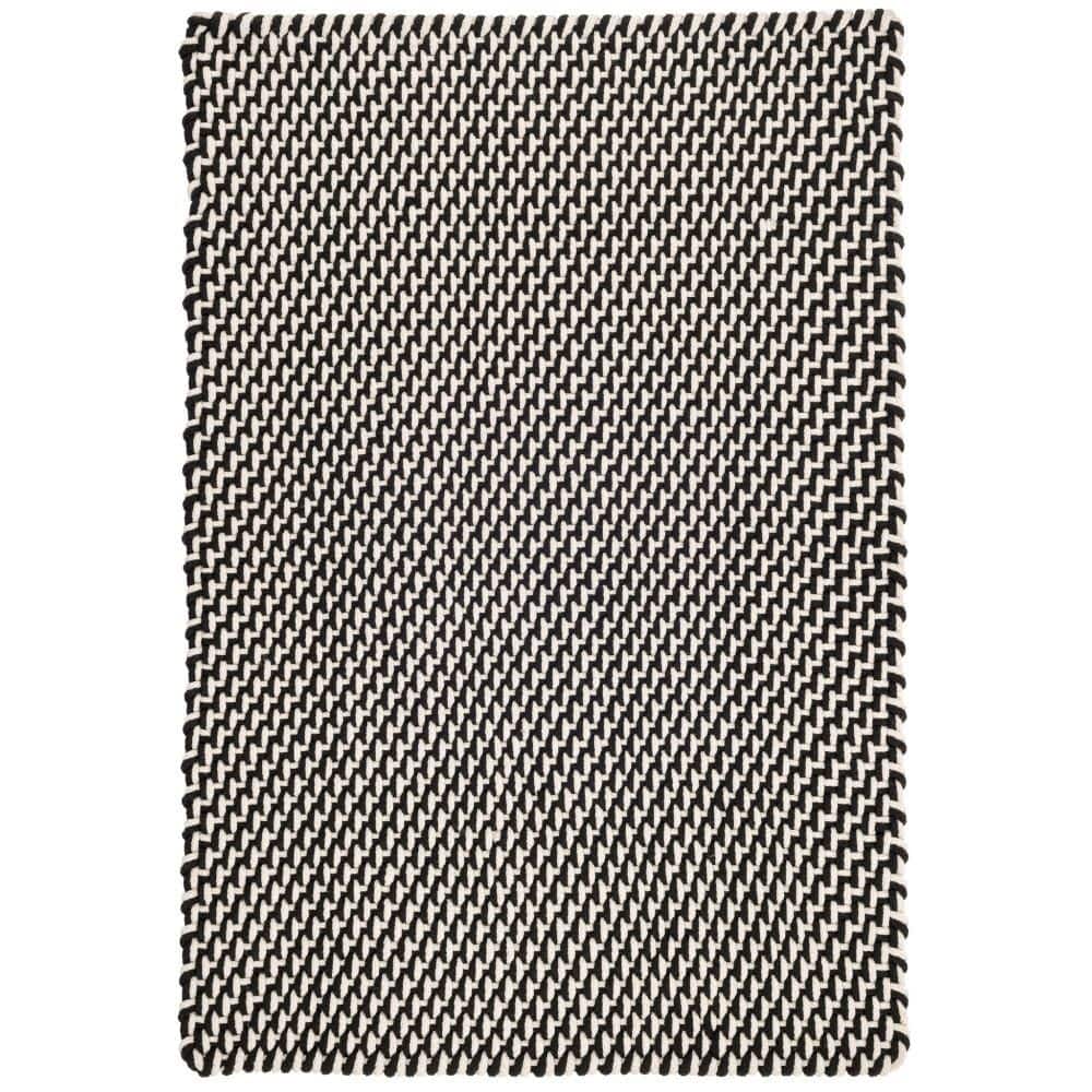 Two-Tone Rope Handwoven Black/Ivory 6 ft. x 9 ft. Outdoor Area Rug price history on PriceWatchPro