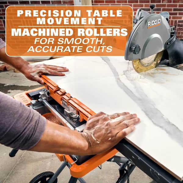 RIDGID 15 Amp 10 in. Wet Tile Saw with Portable Stand R4093 - The