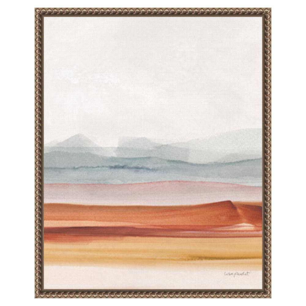 Sierra Hills Abstract Landscape Canvas Print with Bronze Frame