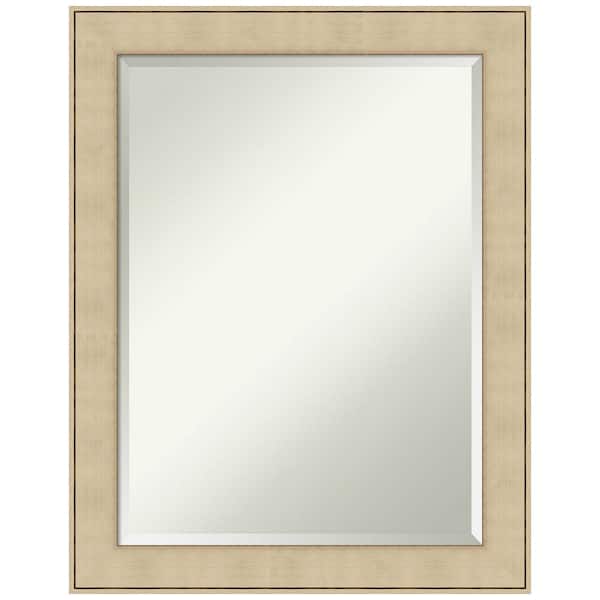 Amanti Art Classic Honey Silver 22 in. H x 28 in. W Framed Wall Mirror
