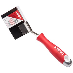 4 in. x 3.5 in. Stainless Steel Outside Corner Tool with Soft Grip Handle