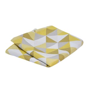 Pacifica 24 in. x 24 in. Ruskin Yellow Square Outdoor Throw Pillow Cover