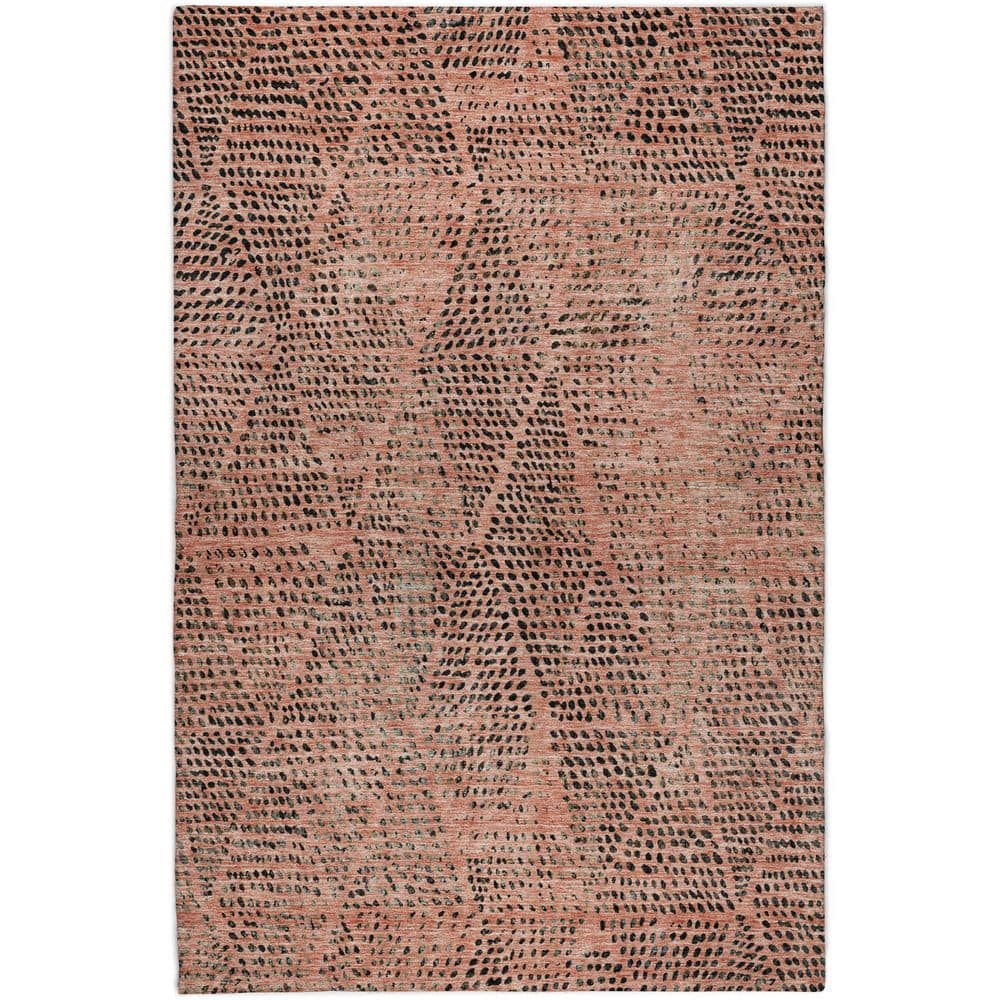 Dream Shag Premium Machine Washable Abstract ADS591 Salmon 8 ft. x 10 ft. Area Rug price history on PriceWatchPro