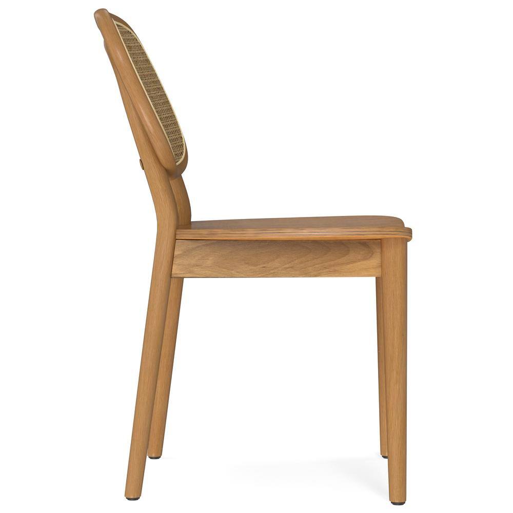 Rachel Natural Rattan and Beech Wood Side Chair Set