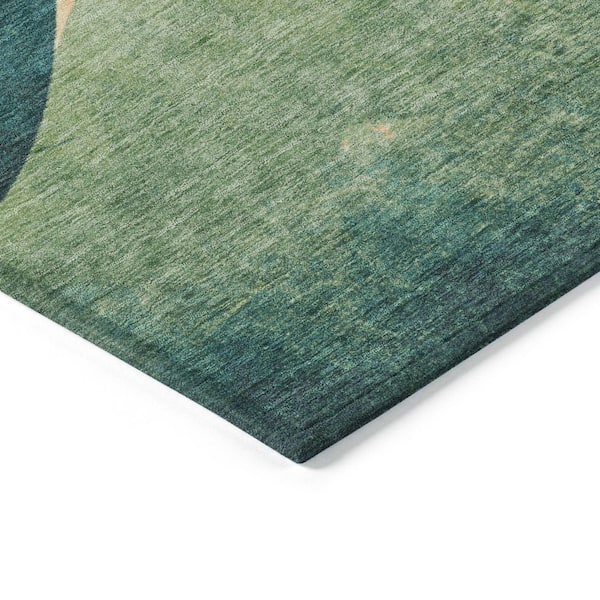 Chantille Machine Washable Indoor/Outdoor Abstract ACN2184 Orange 2 ft. 6 in. x 3 ft. 10 in. Area Rug