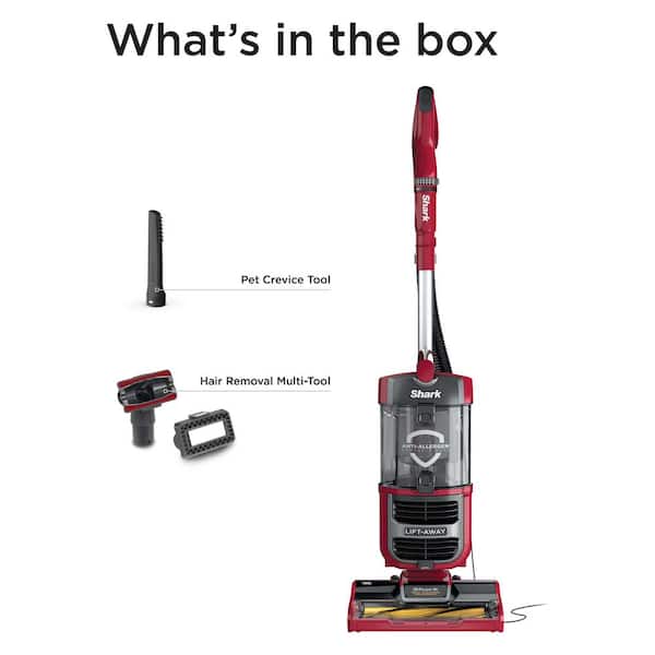 Navigator Lift-Away Lightweight Bagless Corded HEPA Filter Upright Vacuum Cleaner with Self-Cleaning Brushroll in Red