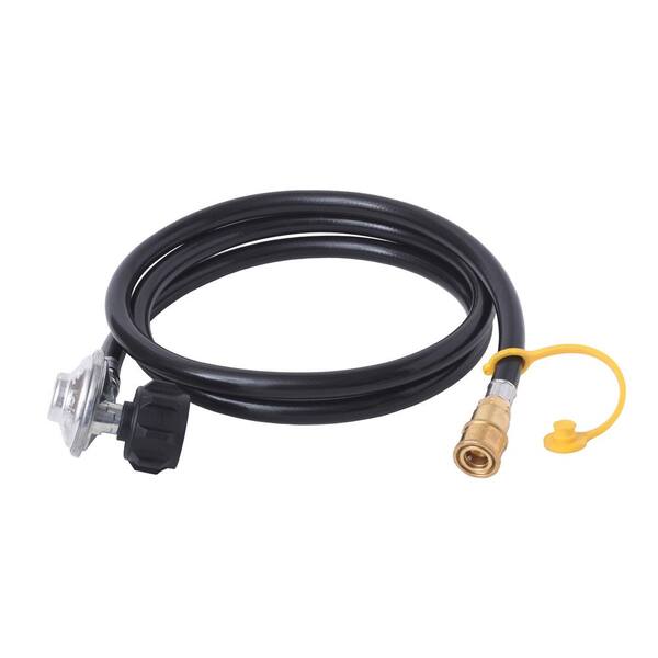 Flame King 90-Degree Low Pressure Regulator Assembly with Quick Connect and  8 ft. Hose LPRH8 - The Home Depot