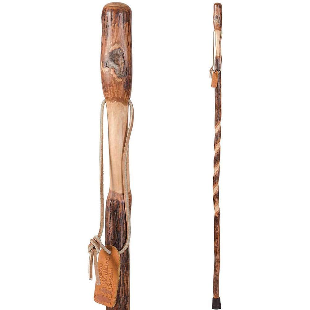 Brazos Walking Sticks 55 In Twisted Hickory Walking Stick 602 3000 1281 The Home Depot 4302