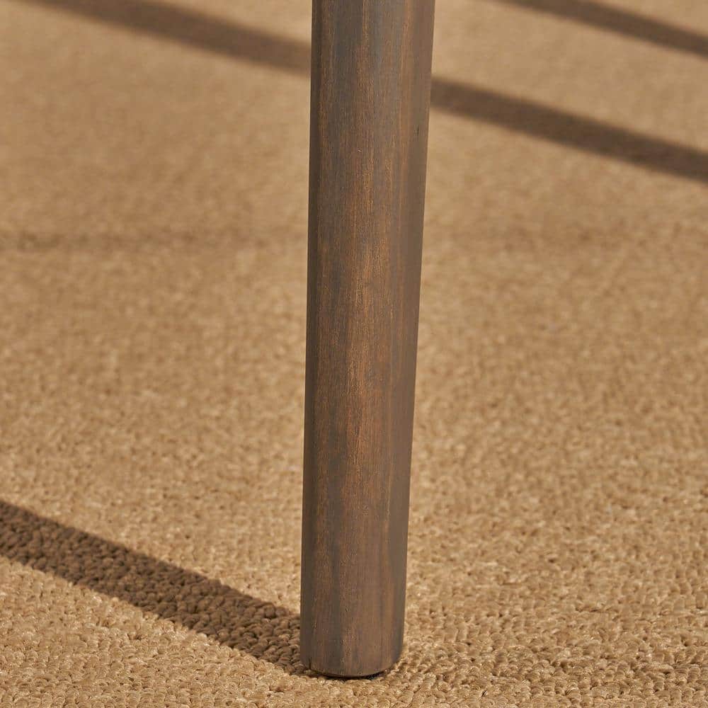 Gray Acacia Wood Outdoor Bar Table with Slatted Top