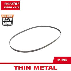 44-7/8 in. 18 TPI Deep Cut Portable High Speed Steel Band Saw Blades (2-Pack) For M18 FUEL/Corded