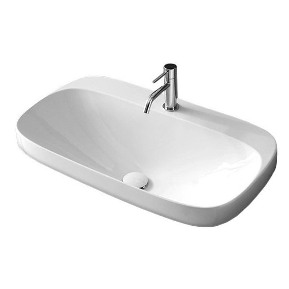 Nameeks Moon Drop In Bathroom Sink In White Scarabeo 5512 One Hole The Home Depot Nameeks Moon Drop In Bathroom Sink In White Scarabeo 5512 One Hole The Home Depot