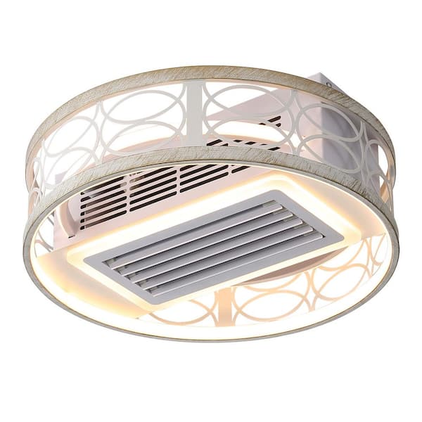 Magic Home 20 in. Farmhouse Flush Mount Remote Control Caged Low Profile  Metal Ceiling Fan Light for Dining Living Room Bedroom MH-LCH-22007 - The  Home Depot