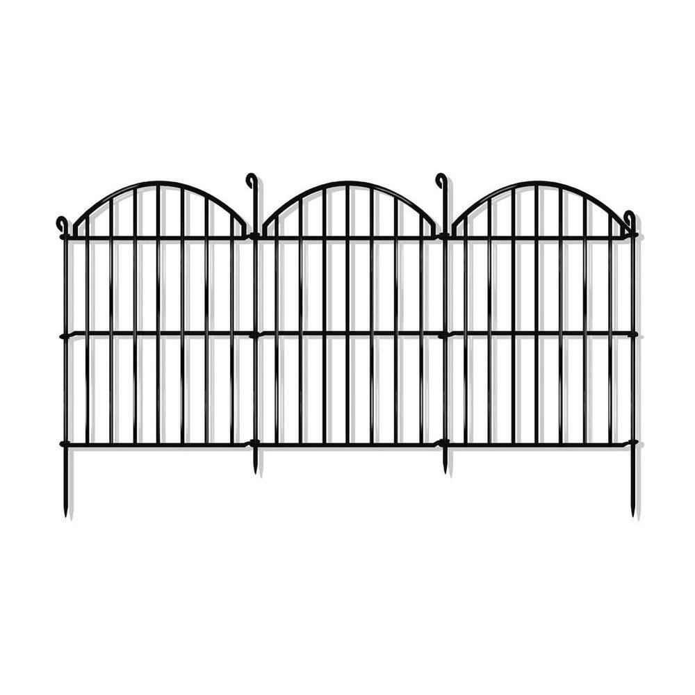 15 Panels 17 in. Arched Decorative Rustproof Metal Garden Fence Animal Barrier for Yard and Patio price history on PriceWatchPro