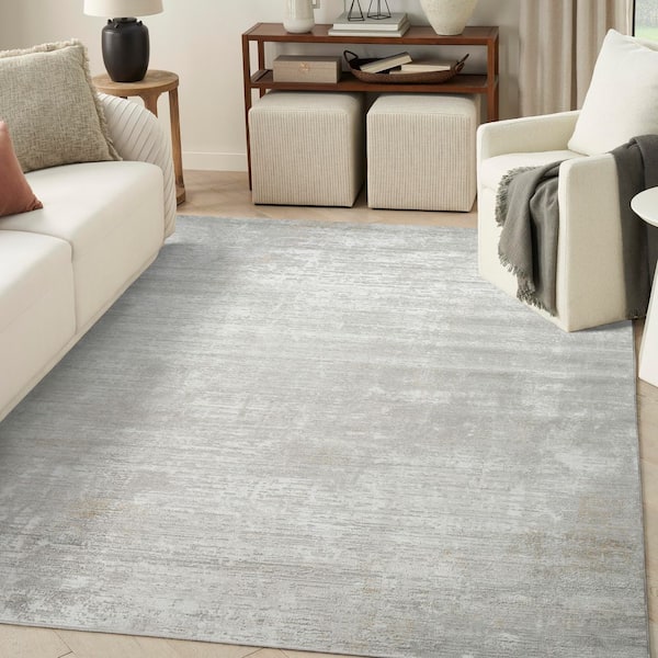 Dekor Grey 8 ft. x 10 ft. Abstract Contemporary Area Rug