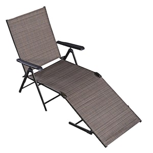 1-Piece Metal Adjustable Outdoor Patio Pool Chaise Lounge