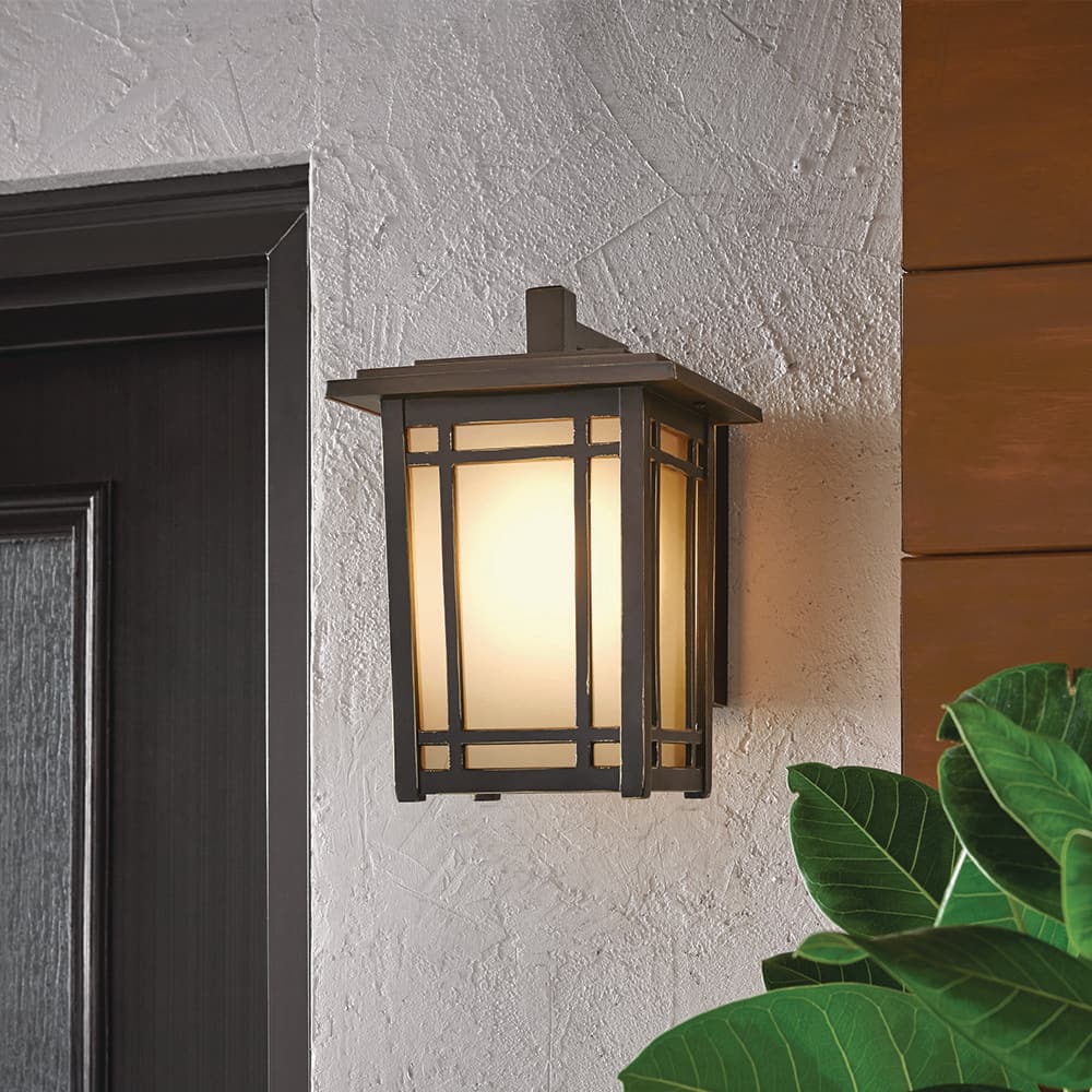 Port Oxford 10.6 in. 1-Light Oil Rubbed Chestnut Hardwired Outdoor Wall Light Lantern Sconce price history on PriceWatchPro