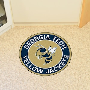 Georgia Tech Yellow Jackets Gold 2 ft. x 2 ft. Round Area Rug