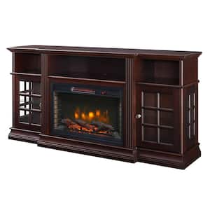 Archfield 65 in. Freestanding Infrared Electric Fireplace TV Stand in Espresso