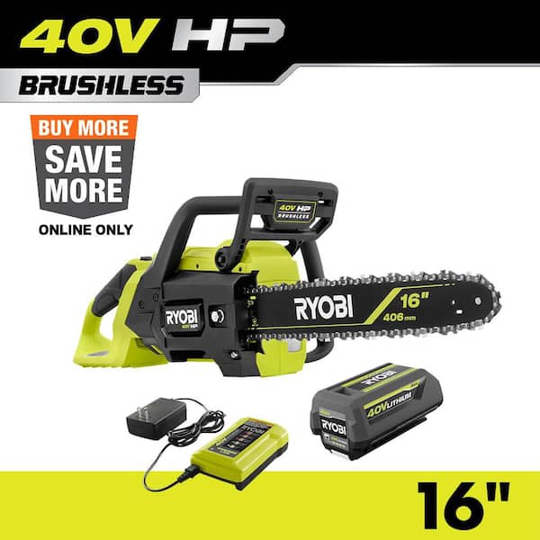 40V HP Brushless 16 in. Battery Chainsaw with 4.0 Ah Battery and Charger