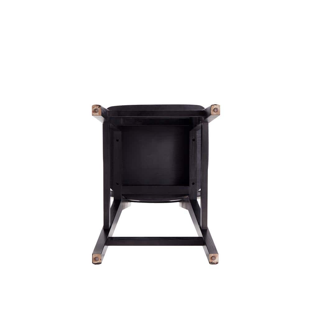 Ash Wood Black and Natural Cane Dining Chair