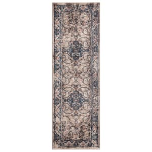Pandora Collection Verona Ivory 2 ft. x 7 ft. Traditional Runner Rug