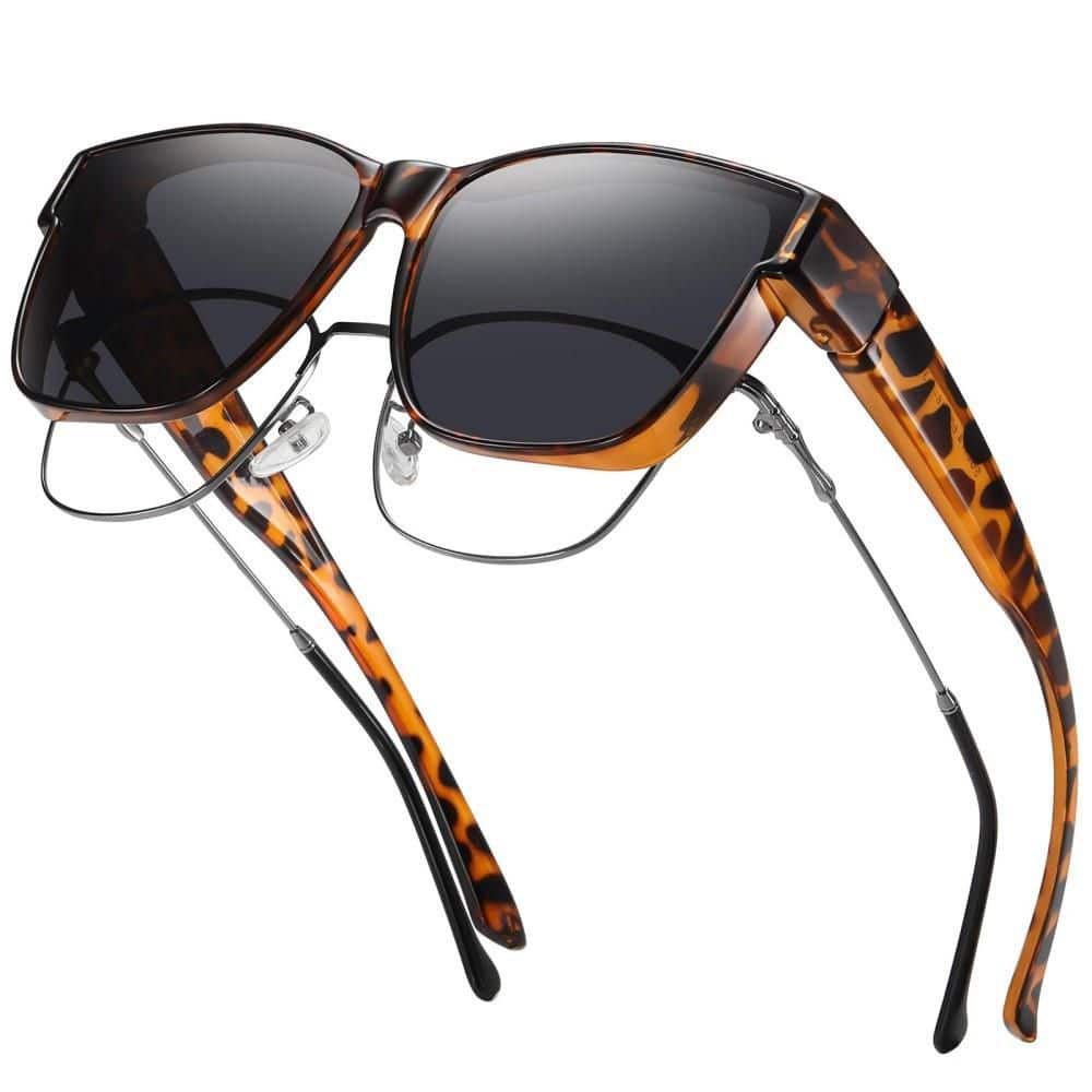 Oversized Square Fit‑Over Sunglasses, Polarized UV400 Protection, Brown (1‑Pack), Lightweight TR90 Frame for Men Women price history on PriceWatchPro