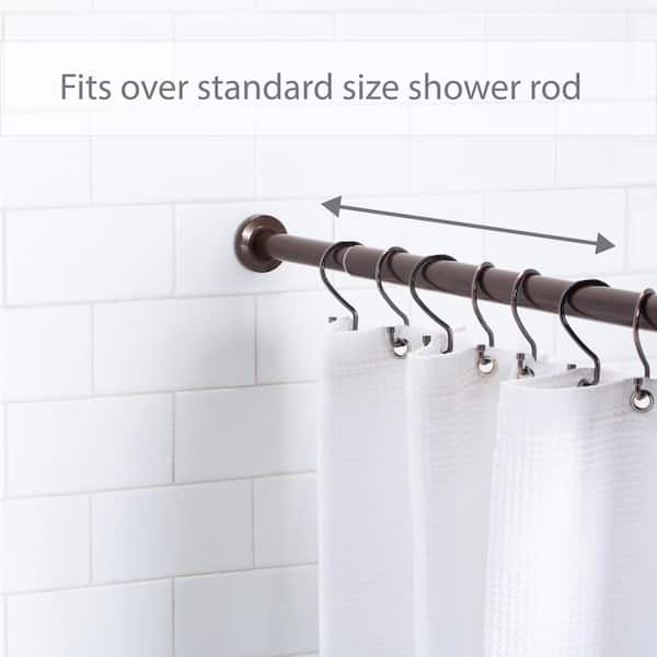 Bath Bliss 12 Pack S-Hook Shower Curtain Rings - Oil Rubbed Bronze