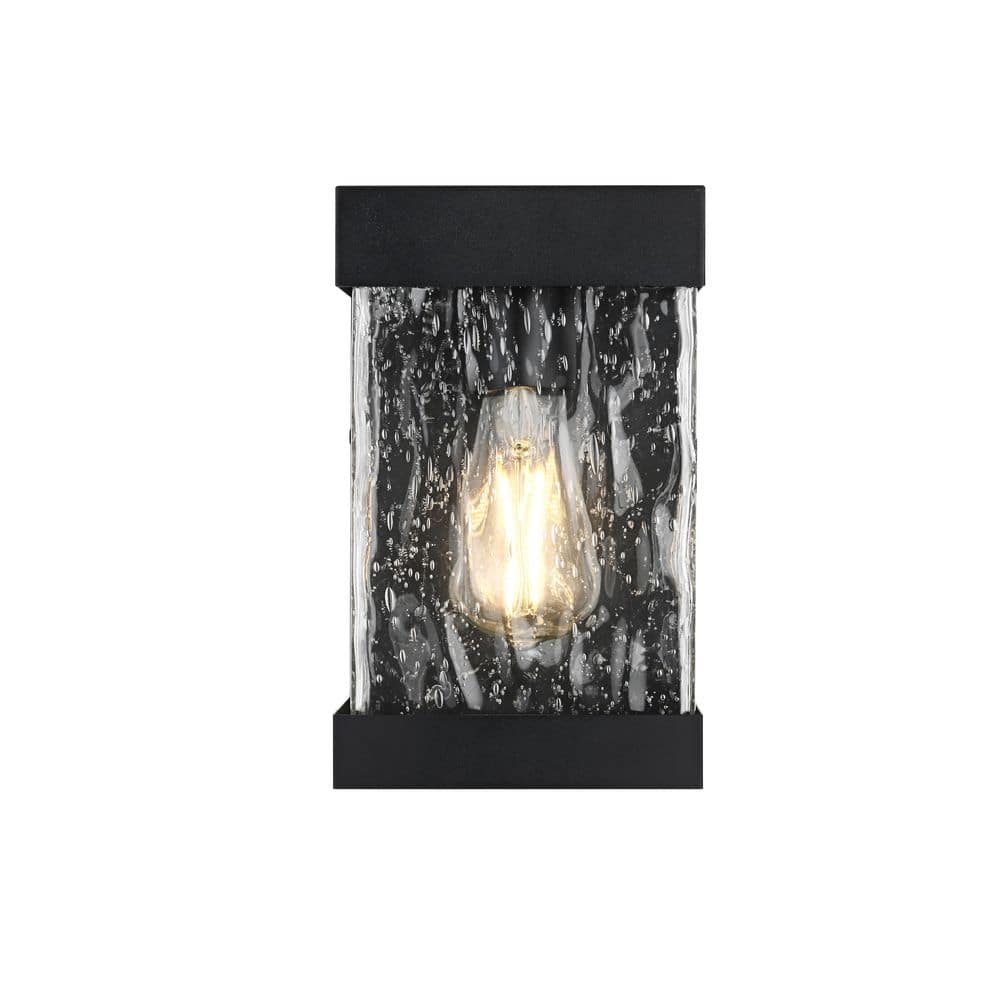 10 in. Black Outdoor Hardwired Wall Sconce with No Bulbs Included price history on PriceWatchPro