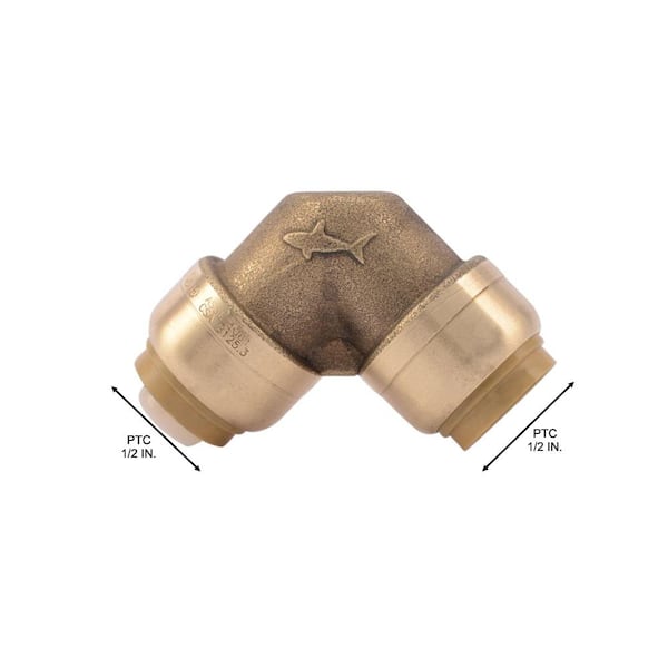 Details about   VENTRAL Push-Fit 1/2" Inch Push to Connect Fitting LF 90 Elbow 