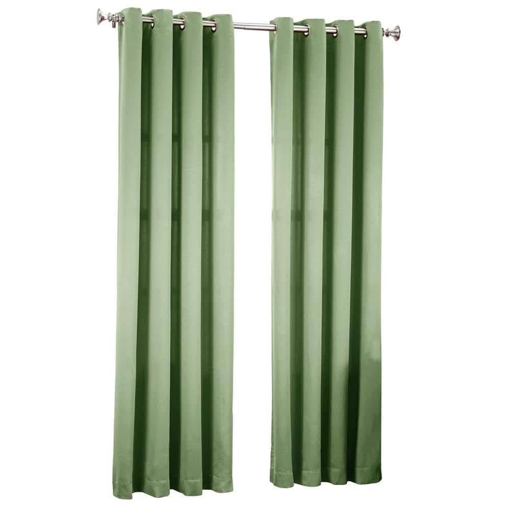Sage Green Room-Darkening Grommet Curtain Panel 54" x 84"