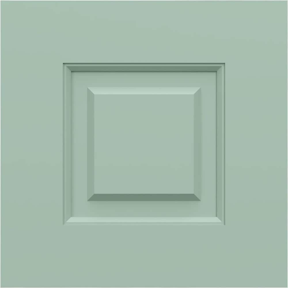 Shutter Paint Sample Ekena Millwork 12 in. W x 12 in. H True Fit PVC Raised Panel Shutters ...