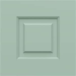 12 in. W x 12 in. H True Fit PVC Raised Panel Shutters Sample, Seaglass