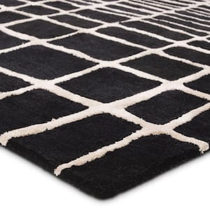 Innate Black/Ivory 5 ft. x 8 ft. Striped Handmade Area Rug