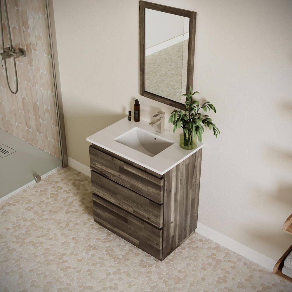 Formosa 30'' Brown Quartz Top Single Vanity