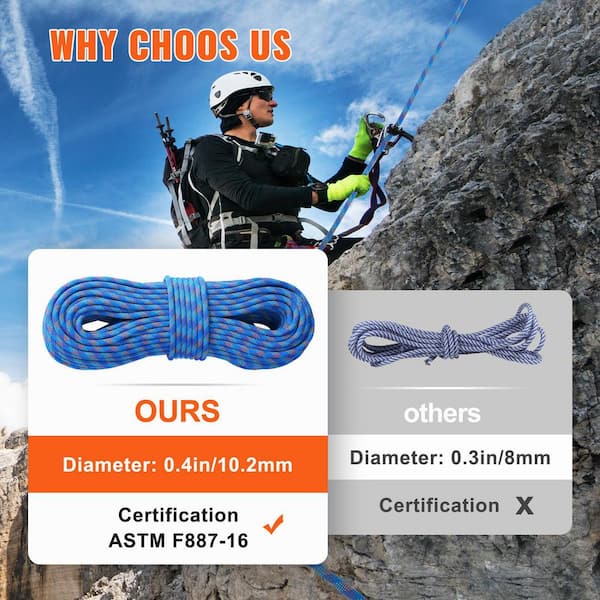 XBEN Climbing Rope (30M) UIAA Certified Static Line For