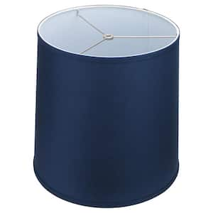 Fenchel Shades 13 in. Top Diameter x 15 in. Bottom Diameter x 15 in. Slant, Empire Lamp Shade - Linen Navy Blue