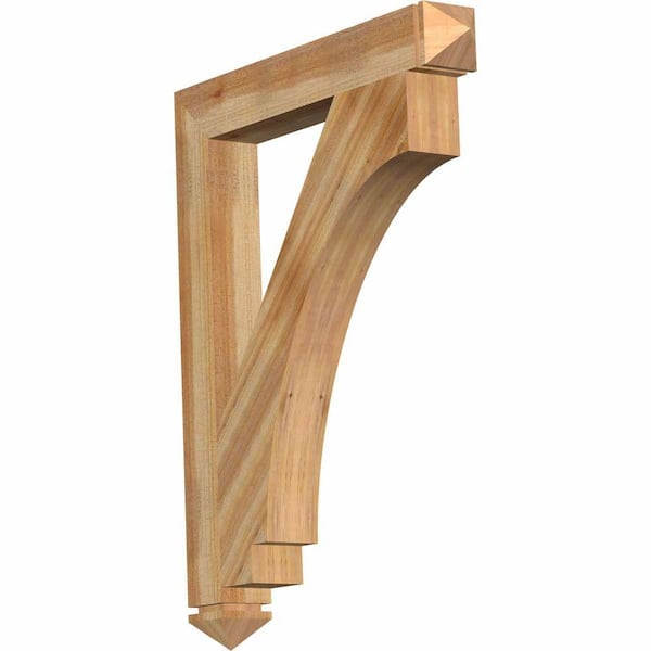 Ekena Millwork 4 in. x 38 in. x 30 in. Western Red Cedar Imperial Arts and Crafts Rough Sawn