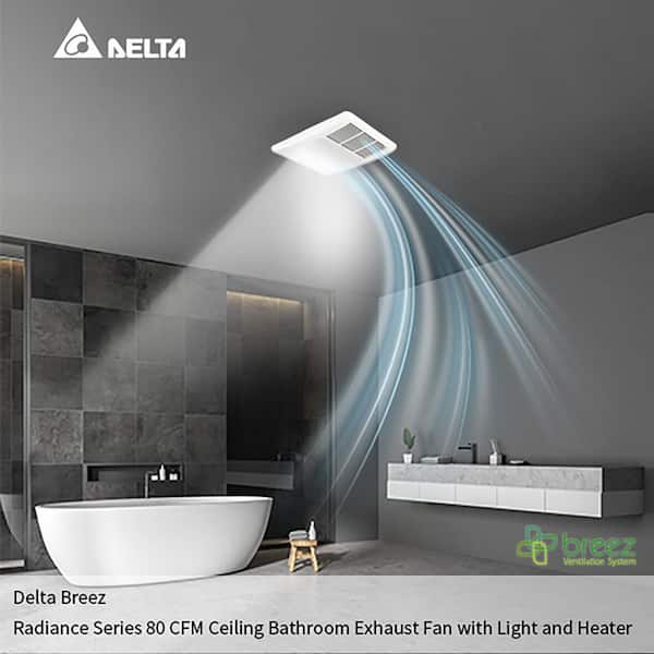 Delta Breez Radiance Series 80 CFM Ceiling Bathroom Exhaust Fan
