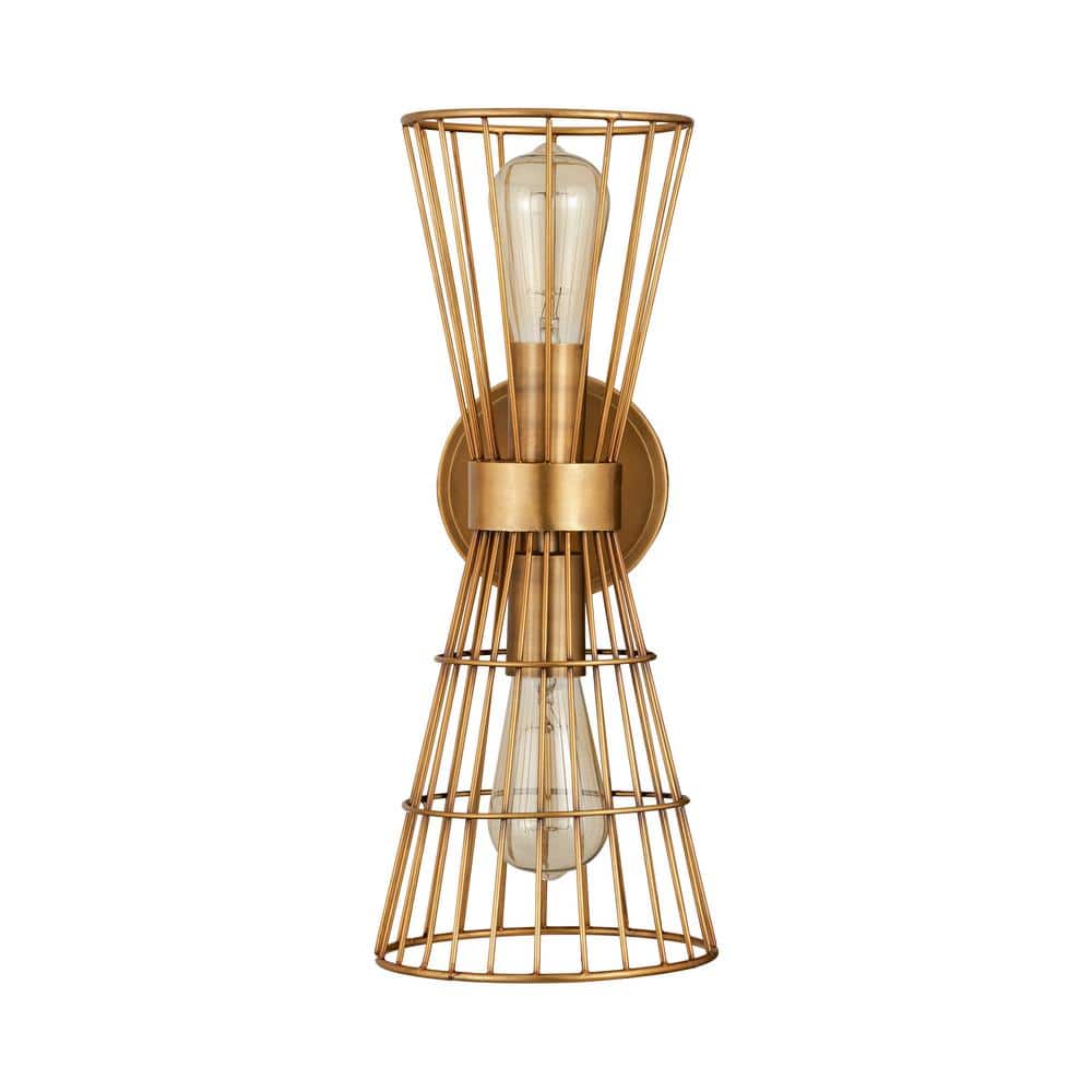 Contemporary Angular Geometric Brass & Black Outdoor Wall Light
