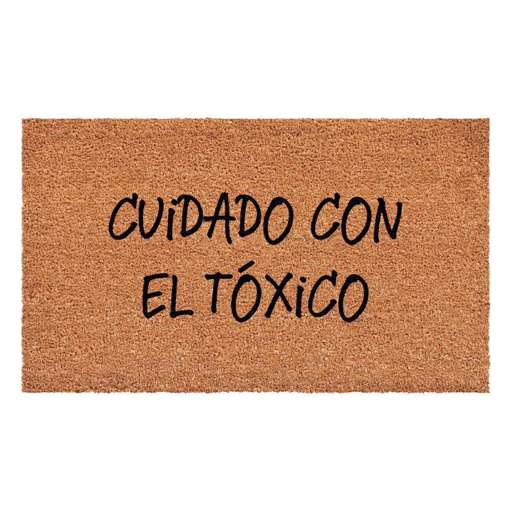 Cuidado Con El Toxico Spanish Multi-Colored 17 in. x 29 in. Indoor or Outdoor Doormat price history on PriceWatchPro