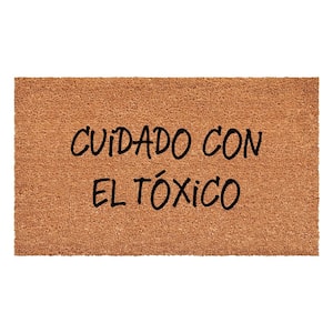 Cuidado Con El Toxico Spanish Multi-Colored 17 in. x 29 in. Indoor or Outdoor Doormat