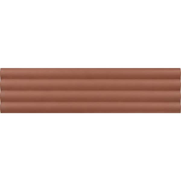Apollo Tile Arte 1.97 in. x 7.87 in. Matte Red Ceramic Subway Deco Wall and Floor Sample Tile (0.11 Sq. ft./case) (1-pack)